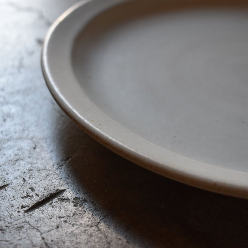 益子焼 生成りプレート | pivoine