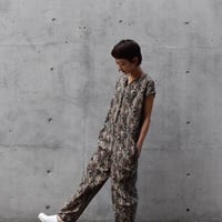 tita Vネックフレンチジャンプスーツ　ローンコットン