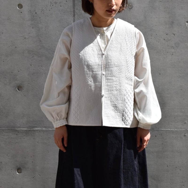 doux blue ドゥーブルー　インド刺繍　2wayベスト　キルティングベスト doux bleu｜＼再入荷／インドキルト刺繍 2WAYベスト DB-2548-033