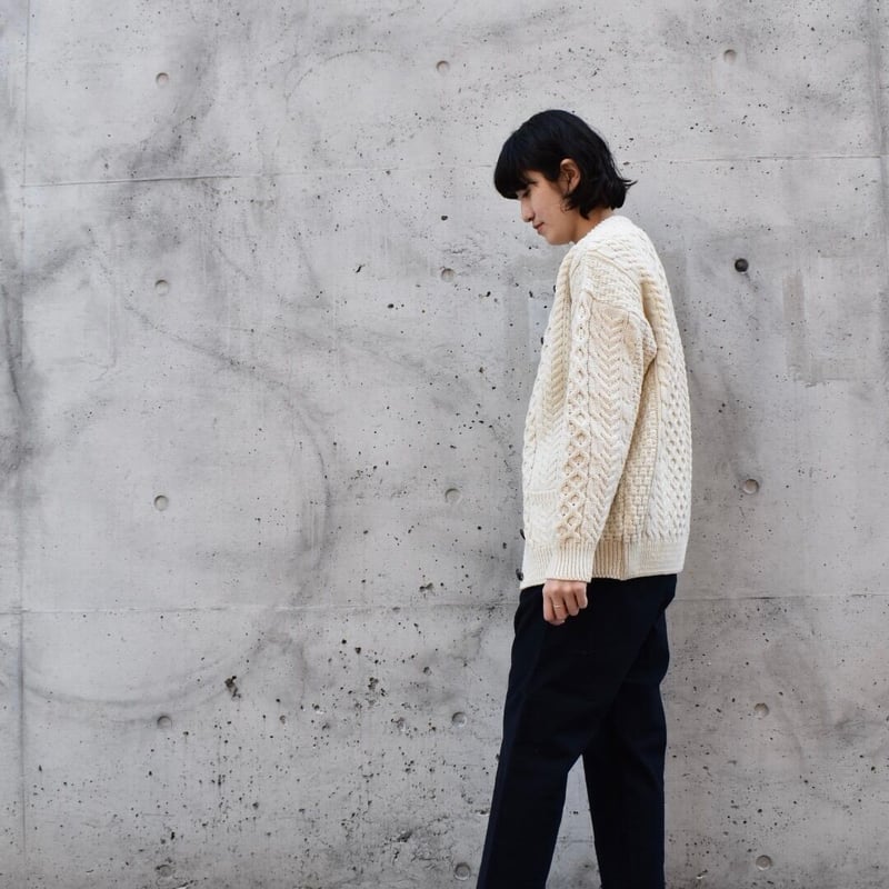 Aran Wollen Mills アイリッシュウールニットカーディガン | pivoine