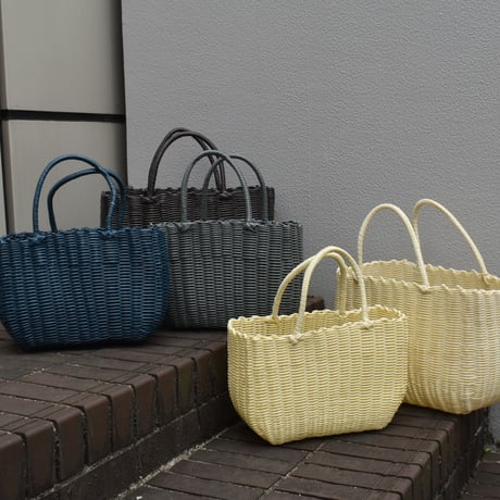 PPかごバッグ　バスケット型　中サイズ