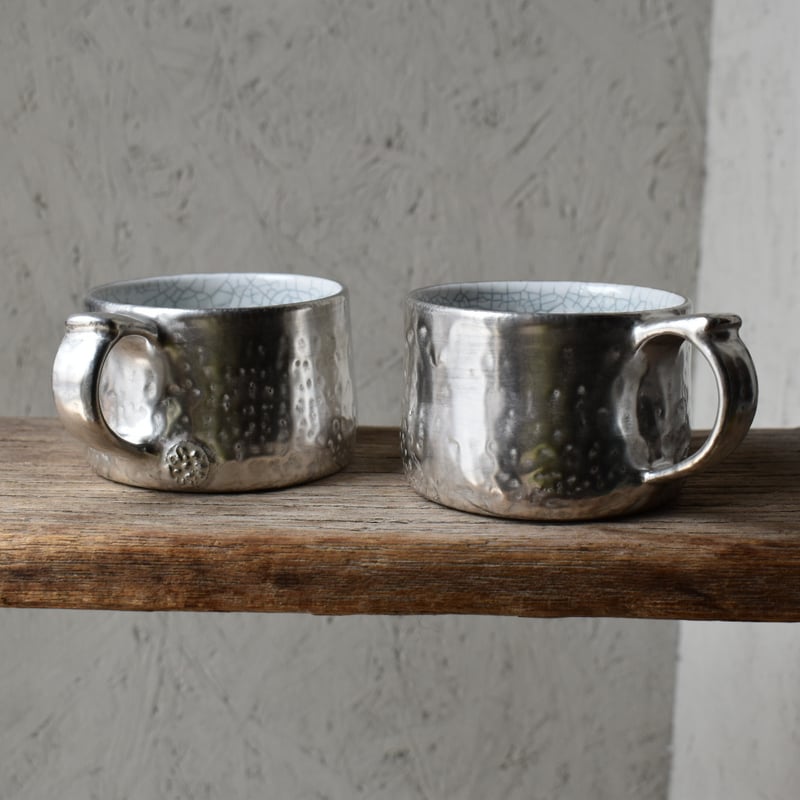 谷井直人 ビードロ×シルバー マグカップ | pivoine