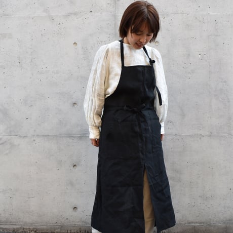 NOVEMBER LINEN リネンフルエプロン