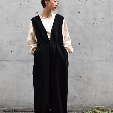LAITERIE コットンネルサロペット