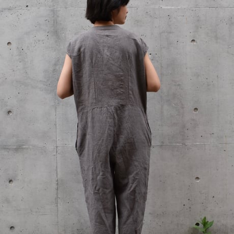 asabito Vネックフレンチジャンプスーツ