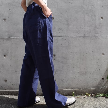 UNIVERSAL TISSU フレンチリネンストレートパンツ