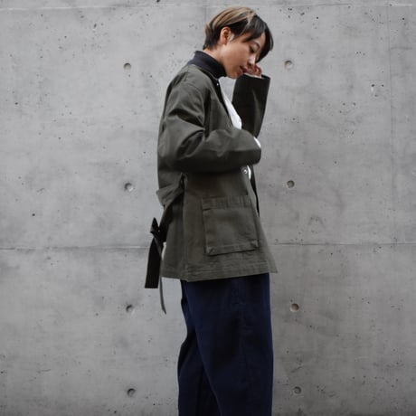UNIVERSAL TISSU コットンリネンツイル ファティーグブルゾン