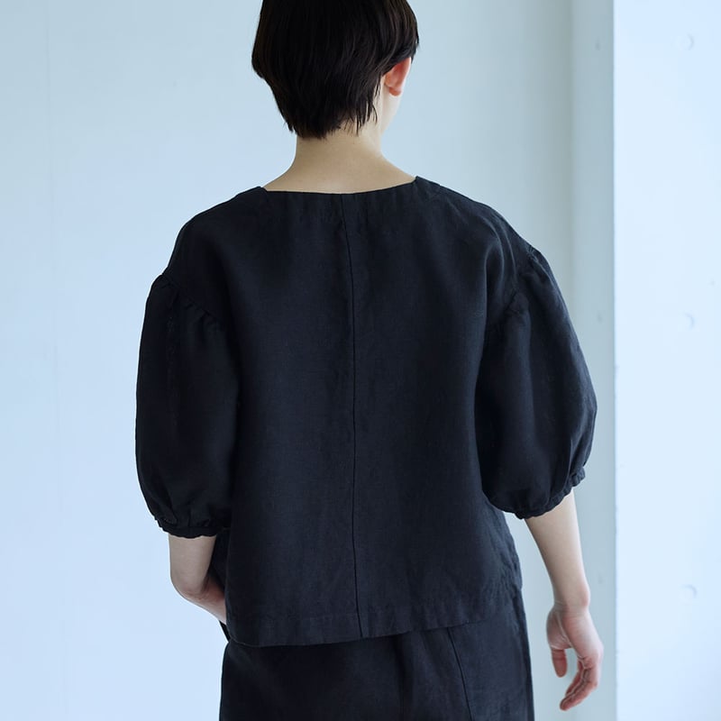 fog linen work エライザ トップ ブラック | pivoine