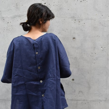 UNIVERSAL SEVEN フレンチリネン2wayワイドブラウス