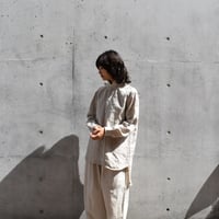 asabito リネンロングテイルシャツ