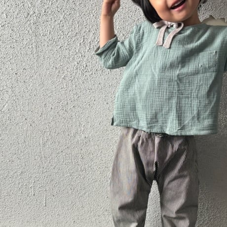 tita ダブルガーゼIラインプルオーバー kids