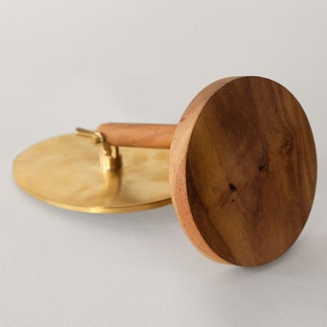 BRASS & WOOD スタンドミラー オーバル
