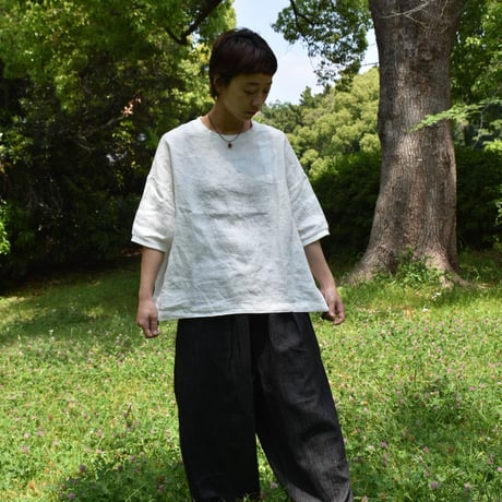 LAITERIE リユールリネン ハーフスリーブプルオーバー