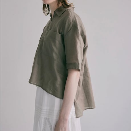 doux bleu シアーラミースキッパーブラウス
