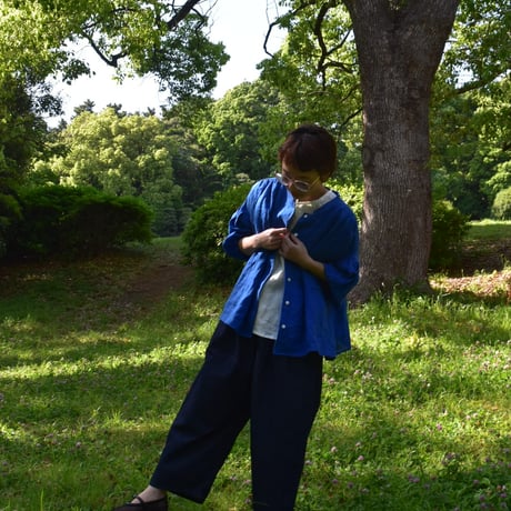 slone square 10オンスデニムサルエル風パンツ