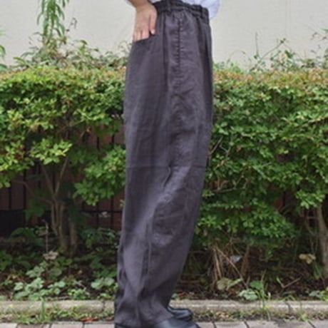 doux bleu コットンリネンワイドコクーンパンツ