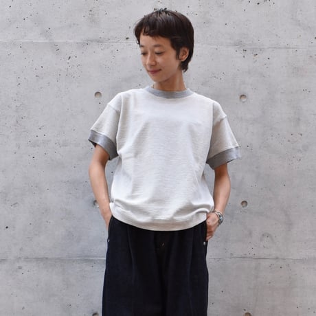 Hands of creation ベルギー2WAYジャンパースカート Hands of creation カラーネップホームスパンツイル Vネック2way