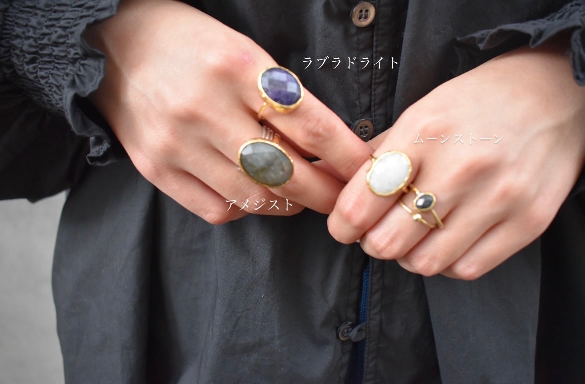 アンティーク　オーバルストーン？リング オーバルストーンリング brass M / L | pivoine