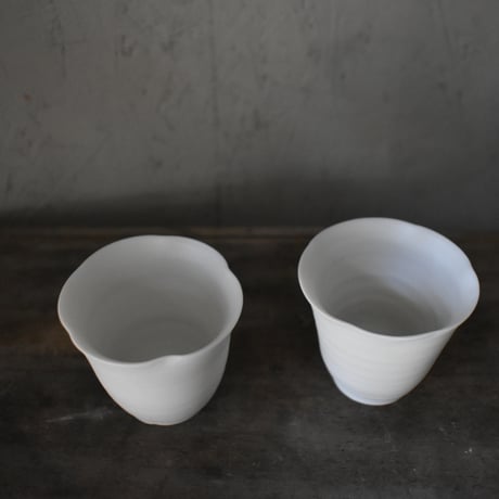 余白　輪花茶杯
