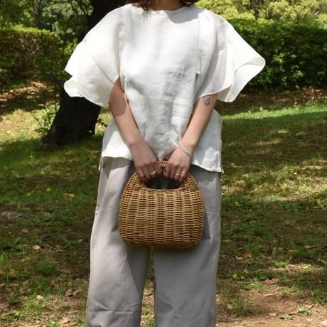 asabito リネンハンキースリーブシャツ