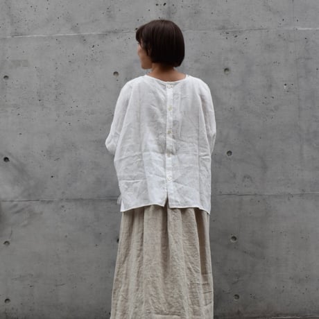 UNIVERSAL SEVEN フレンチリネン2wayワイドブラウス