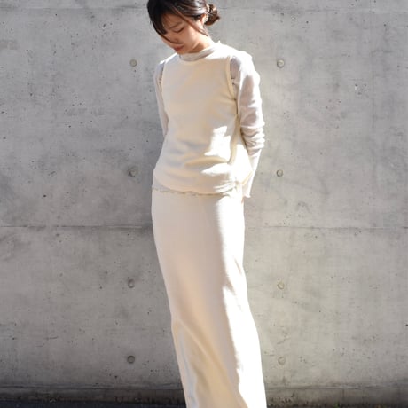 me. スムースコットンパイルポケットスカート
