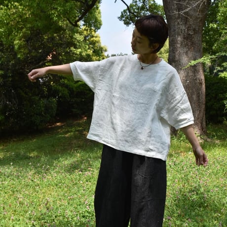 LAITERIE リユールリネン ハーフスリーブプルオーバー