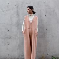 TISSU ウール圧縮天竺サロペットパンツ
