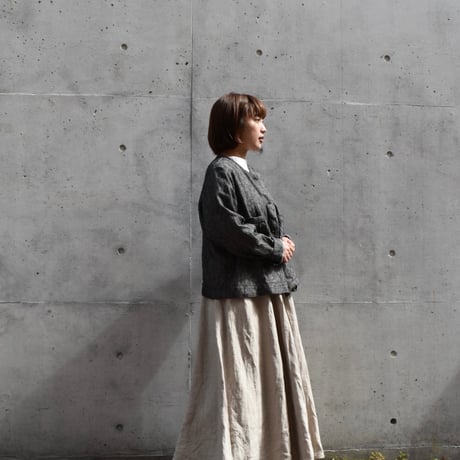 tita コットンリネンデニムブルゾン