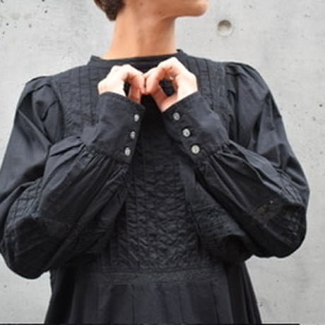 doux bleu インドレースチュニックブラウス