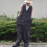 doux bleu コットンリネンサロペット