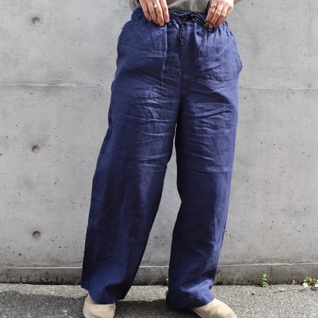 UNIVERSAL TISSU フレンチリネンストレートパンツ