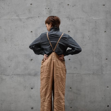 asabito リネンワークサロペット