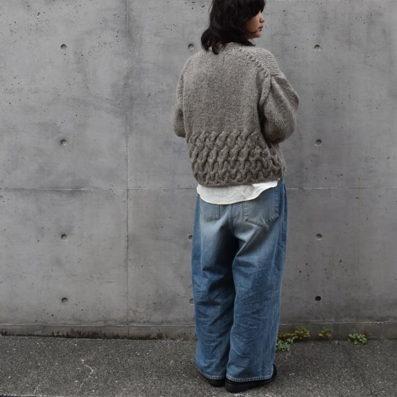 tumugu 12ozヴィンテージデニムワイドパンツ | pivoine