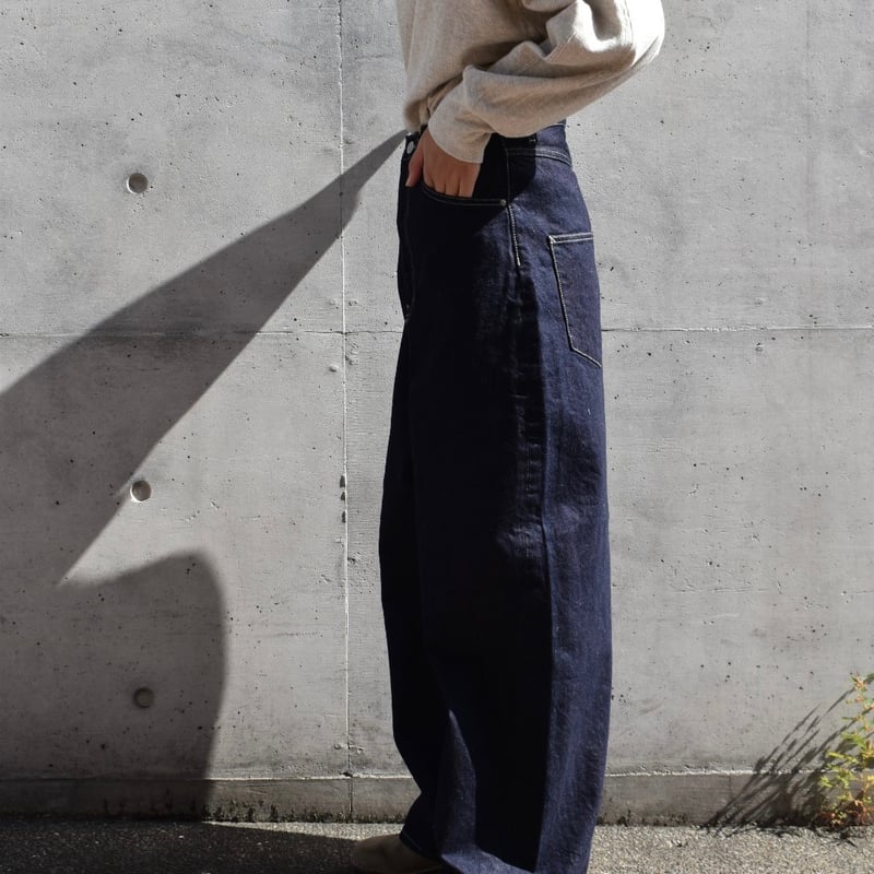 tumugu 12ozヴィンテージデニムワイドパンツ | pivoine