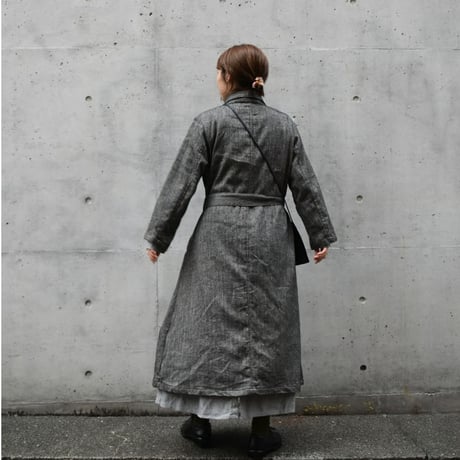 asabito リネンウールテーラーカラーコート