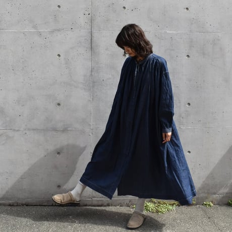 tumugu デニムフリルワンピース