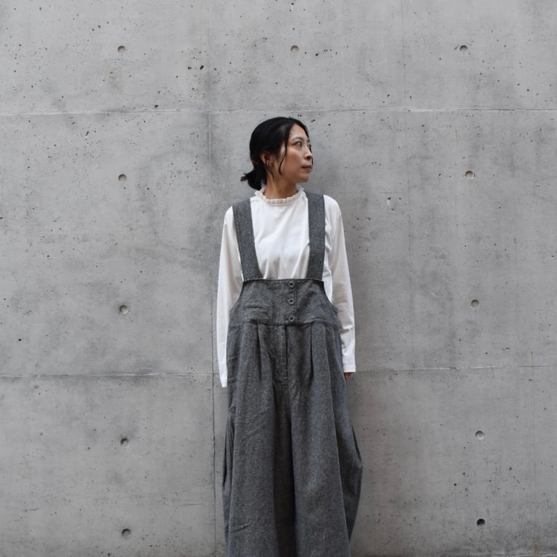 tumugu コットンリネン起毛ツイルサロペット | pivoine