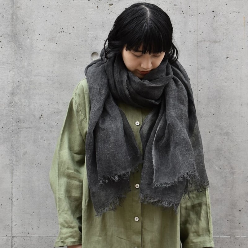 RIRI TEXTILE 墨染めストール | pivoine RIRI TEXTILE 墨染めストール | pivoine