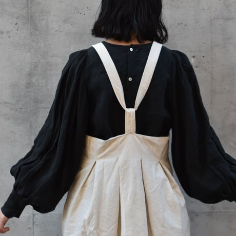 asabito  フレンチリネンタック袖ブラウス