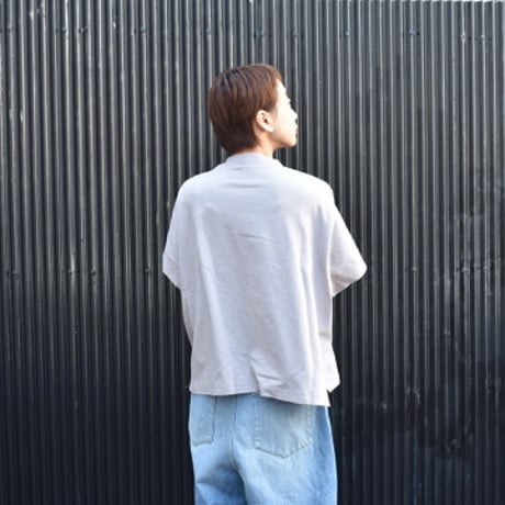 TISSU クラシック天竺モックネックドルマンTシャツ