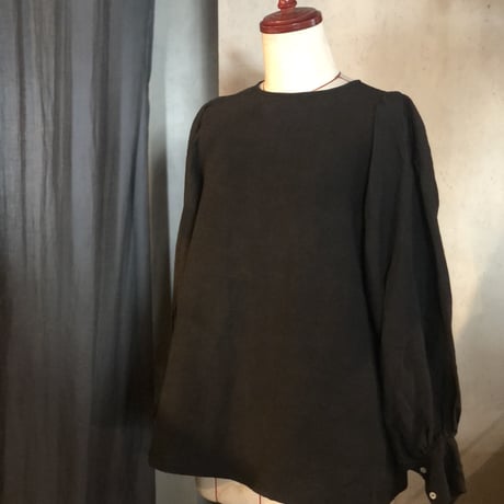 asabito  フレンチリネンタック袖ブラウス