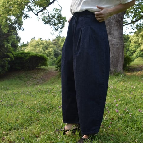 slone square 10オンスデニムサルエル風パンツ
