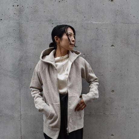 【予約販売】AIR ROOM PRODUCTS ヤクウールミックス吊り編み裏起毛パーカ