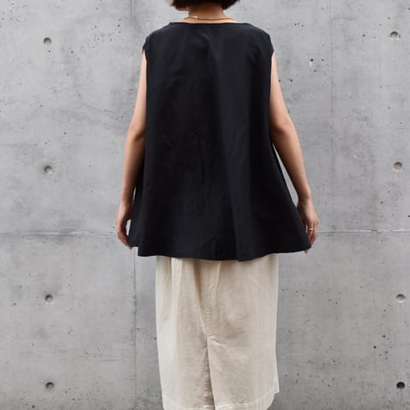 tita コットンシルクフレアブラウス
