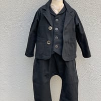 tita ツイルコットンリネン スタンダードジャケット クロ kids