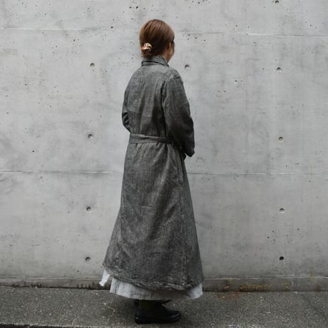 asabito リネンウールテーラーカラーコート