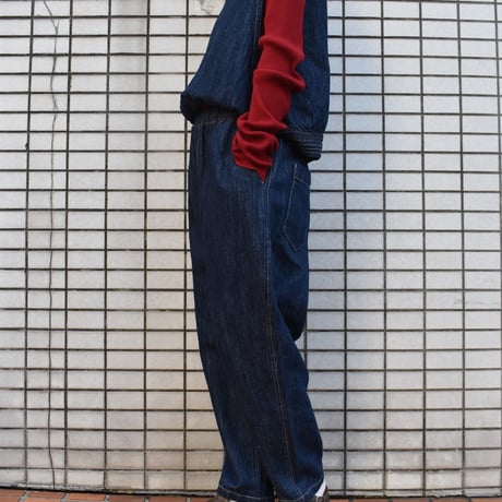 LAITERIE  10oz綿麻デニムテーパードパンツ