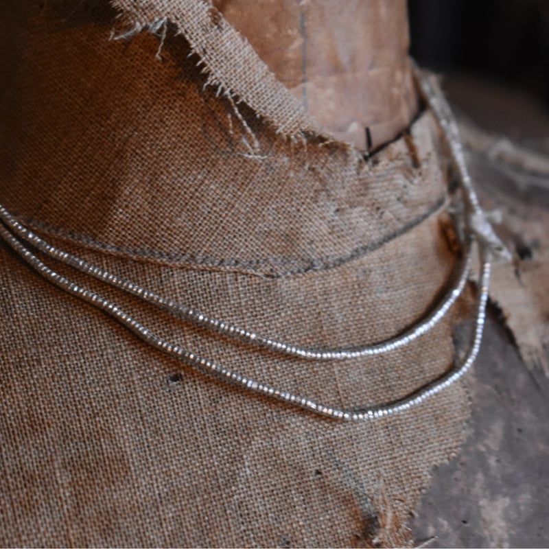 エチオピア ビーズネックレス シルバー | pivoine