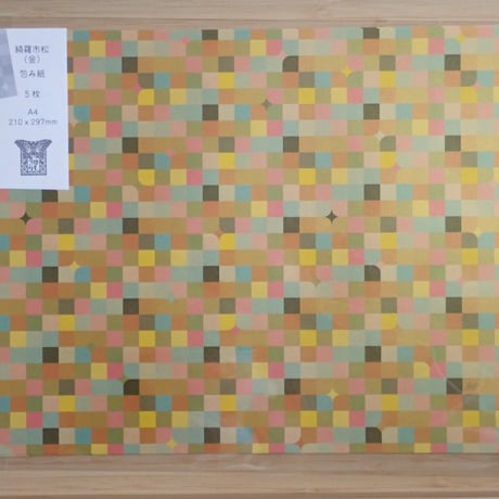 綺羅市松（金）　綺羅包み紙（A４サイズ）